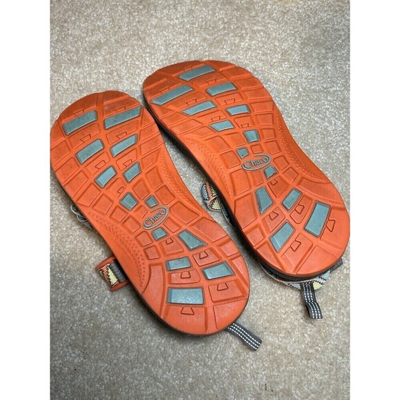 Chaco Women’s Size 6 Blue Orange Yellow Triangles Arch Support Active Sandals - Picture 5 of 7